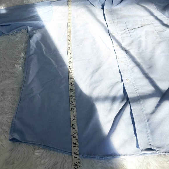 Van Heusen Big and Tall Shirt 18 1/2 - 19 36/37 2xl Powder Blue Long Sleeve - Picture 7 of 8